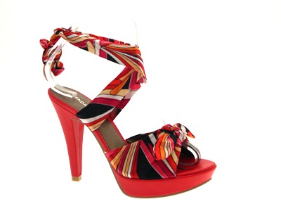 high heels with ribbon ankle wrap